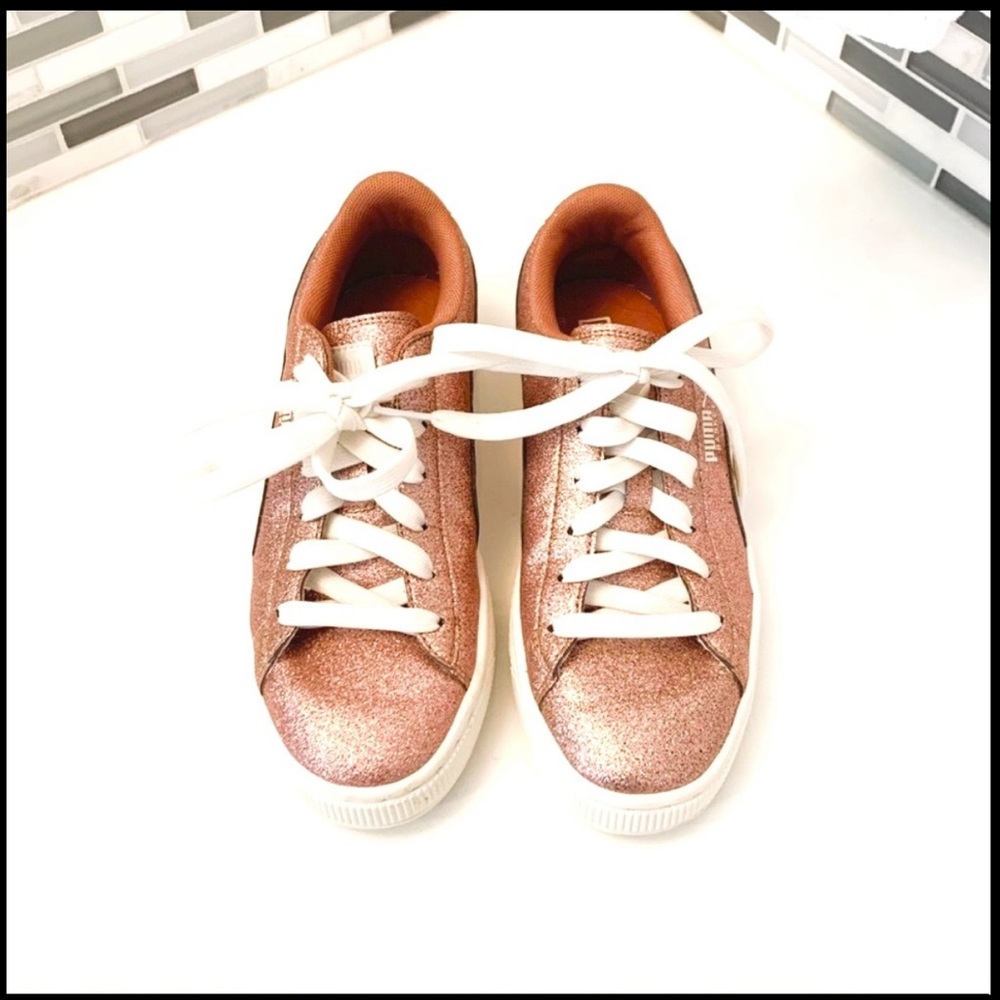 Puma Basket Rose Gold Sneakers - Picture 3 of 8